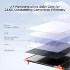 200 watt Portable Solar Panel with 20A PWM Controller,RV Essentials,19V Foldable Solar Charger for Power Station&12V Batteries,23.5% High Efficiency IP68 Waterproof 4 Kickstands for Camping RV Trip