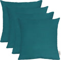 RSH DECOR: Sunbrella Square Throw Pillows Set of 4 | 20" x 20" | Water and Fade-Resistant Performance Fabric | Outdoor Pillow Covers with Down-Alternative Inserts | Spectrum Peacock