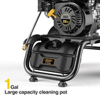 BLUBERY 3500PSI Gas Pressure Washer, 2.6GPM 212CC Heavy Power Washer, 30Ft High Pressure Hose&Soap Tank, 5 Adjustable Nozzles, Cleaning for Driveway/Concrete/Vinyl Fencing,Max