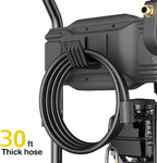 BLUBERY Gas Pressure Washer, 3500 PSI Pressure Washer，2.6 GPM Heavy Duty Power Washer, 30 feet Pressure Hose&Soap Tank,4-Stroke OHV 212cc Engine,Portable Industrial Style,Black