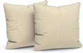 LVTXIII Set of 2 Patio Throw Pillows Waterproof 18"x18" Fade Resistant Outdoor Throw Pillows with Inserts, Fluffy Decorative Garden Toss Pillow Cushions for Home Patio Coach Sofa Use, Strip Beige