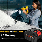 2025 Upgrade Cordless Pressure Washer, 900PSI Battery Powered Pressure Washer with 6-in-1 Nozzle, 10 Speed Adjustment, Remaining Battery Display, Portable Power Washer for Car/Garden/Floor/Yards