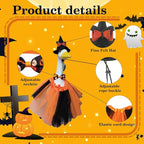 Porch Goose Outfits for 23" Plastic Porch Goose Halloween Pumpkin Outfit Goose Clothes for Cement Goose for Indoor Outdoor Garden Yard Lawn Patio Art Decor(NGQ)
