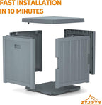 51 Gallon Resin Deck Box, Outdoor Storage Box Waterproof for Patio, Garden, Pool, and Deck, Storage Solution for Cushions, Tools, Delivery Packages, Grey