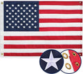 American Flag 3x5 Ft, Four Brass Grommets Multipurpose US Flag, Embroidered Stars, Sewn Stripes, Outdoor Heavy Duty Durable USA Flags, Hanging Indoor/Bedroom/Room/Wall American Flag
