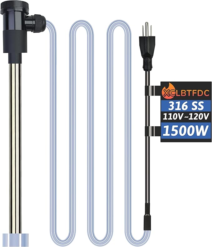 1500W Immersion Water Heater Portable Electric Pool and Hot Tub Submersible Water Heater with WiFi Timer and Auto Shut Off for Spa, above ground pool, Bathtub, Swimming pool & baptismal pool