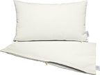 RSH DECOR: Sunbrella Pillow Covers Set of 2 | Covers Only - 20" x 12" | Outdoor Lumbar Pillow Covers Crafted with Sunbrella Performance Fabric | Canvas White