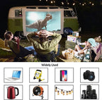300W Continous Output Power Inverter DC12V to 110V AC Converter 400W Surge with 2 USB Ports and 2 AC Outlets for Road Trip, Camping, RV, Truck, Car, Pickup Truck