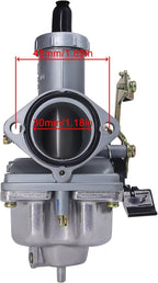 PZ30 30mm Carburetor Carb Compatible with 150cc 175cc 200cc 250cc Cable Choke Dirt Bike ATV Scooter Moped Engines Taotao SunL JCL