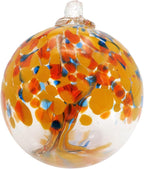Dale Tiffany Hand Blown Glass, 8" Diameter Aura, Tree of Life Collection, Witch Globe Hanging Garden Indoor/Outdoor Decorative Ornament Gazing Ball