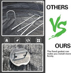 50Pcs Garden Stakes Staples + 50Pcs Gasket, Bakulyor 6 Inch Lawn Landscape Staples 11 Gauge U Shaped Galvanized Landscape Pins, Heavy Duty Yard Ground Pin for Weed Barrier Sod Fabric Decorations - 6"