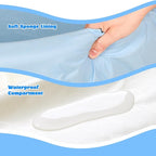 Soft Foam Kiddie Pool - 35.4" x 11.8" Small Kids Swimming Pool with Removable Waterproof Cover, Portable Baby Splash Pool for Toddlers for Backyard, Outdoor, Garden, Summer Water Party