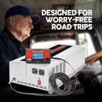Tundra M Series M3024 Power Inverter Modified Sine Wave 3000W/ 24V DC to 120 V AC for Trucks, Buses & Coaches Features LCD Display Adjustable Battery Protection with Dual AC Outlets