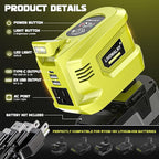 2 Packs Power Inverter for Ryobi 18V, LIVOWALNY Real 200W Battery Inverter 18V to 110V-120V, Portable Power Adapter Charger Adapter Power Station Power Supply 2 USB-A & 1 Type-C & 1 AC (No Battery)