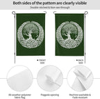 Viking Tree Garden Flag Vertical Double Sided Outdoor Yard Tree Flags 12.5x18 Inch Burlap Banners Vertical Double Sided for Outdoor Decor Lawn