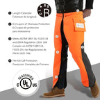Chainsaw Chaps Apron Wrap 8-layer for Men/Women Loggers Forest Workers Protective Chain Saw Pants Adjustable