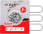 E & S 3 Pack 18 Inch Chainsaw Chain .325" Pitch .050" Gauge 72 Drive Links Semi-Chisel Chain Saw Chains for Husqvarna, Poulan, Craftsman, Greenworks and More Chainsaw Brands