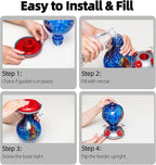 Hummingbird Feeders, 34OZ 4 Perch Ant Moat Leakproof, Garden Decor Bird Gifts (Starry Tides)