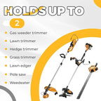 ECOTRIC 2 Place Weeder Trimmer Racks Holders Hold Two for Trailer Truck Tree Trimmers Edgers Pole Saws Powercoated Steel