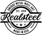 RealSteel Personalized Bear Metal Sign - Custom Outdoor Wall Art with Mountain Scene - Circular Design for Porch, Patio, Lawn & Garden Décor - Penny Vein, 24"
