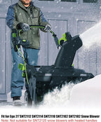 Single Stage Snow Blower Protective Slide Skid Shoes Kit Compatible with Ego 21" SNT2112 SNT2114 SNT2110 SNT2100 SNT2101 SNT2102 SNT2102 with 8 Mounting Screws, Black