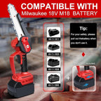 Cordless Mini Chainsaw 6 Inch for Milwaukee 18V M18 (No Battery), Brushless Portable Electric Chain Saw Tool for M18, Small Handheld Chainsaw for Pruning Shear Branch Wood Cutting Tree