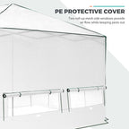 EAGLE PEAK Replacement Cover for 12x8 Portable Walk-in Pop up Greenhouse, Front and Rear Roll-Up Zipper Entry Doors and 4 Large Roll-Up Side Windows (Frame Not Included), White