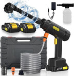 Cordless Pressure Washer with 6-in-1 Nozzle, Portable Battery Powered Pressure Washer Handheld with 2 Battery, 6L/min Portable High Pressure Cordless Power Washer for Car/Floor/Patio Cleaning.