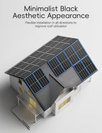220W Solar Panel, 25.4% High Efficiency Monocrystalline with 10BB & Hidden Busbar Tech, MC4 Connectors, IP68 Waterproof for 12V/24V Off-Grid Systems, RV, Boat, Cabin, Backup Power