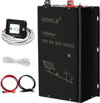 WZRELB 7000W 36V Pure Sine Wave Inverter,36 Volt DC to AC 120V 240V Split Phase Power Inverter,14KW Surge,4 AC Outlets,2*AC Hardwire Terminal,16.6ft LCD Remote Panel
