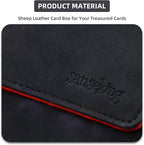 Magic Card Deck Box for MTG Single Deck Card Box fits 100+ TCG Sleeved Cards Soft Leather Card Box Top loading Card Boxes Magic Gift for MTG TCG CCG (Vertical,Black)