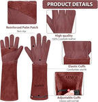 Long Gardening-Gloves Women/Men-Thorn proof Rose Pruning Heavy Duty Gauntlet-L