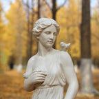 Outdoor Garden Statue Nymph Sculpture Goddess of Greek Mythology Roman Style Outdoor Patio Yard Lawn Porch Decor 32 Inch Ivory