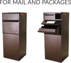 dVault® Full Service Vault DVCS0015 Secure Curbside Mailbox/Package Drop with Locking Letterbox (Copper Vein)