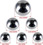 MOLIGOU 6 Pcs Stainless Steel Gazing Balls, 6in/4in/3.5in/3in Diameter Reflective Spheres, Gazing Globe Mirror Balls for Garden, Pond, Yard (Silver)