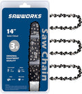 3-Pack 14 Inch Chainsaw Chain,3/8" LP Pitch .043" Gauge 52 Drive Links for 40V Kobalt KCS 4040-06, 1040A-03, 1040B-03, EGO CS1400, CS1401, Makita E-00228, XCU03, XCU04 and More