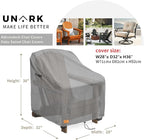 Outdoor Adirondack Chair Covers 28W x 32D x 35H Inches, Patio Furniture Covers Waterproof Heavy Duty Outdoor Swivel Chair Cover,Gery