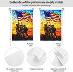 4th of July Garden Flag Independence Day Decorations Vertical Double Sided Outdoor Yard Flags 12.5x18 Inch Burlap Banners for House Lawn