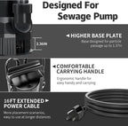 LANCHEZ 1.6HP Sump Pump, 4858GPH Automatic Submersible Water Pump with Float Switch, Electric Transfer Water Pump for Swimming Pool Basement Flooded Pit Sewage Sink Tub
