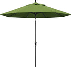 California Umbrella GSPT908302-48022 9' Round Aluminum Market, Crank Lift, Push Button Tilt, Black Pole, Sunbrella Spectrum Cilantro