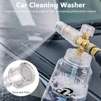 Foam Cannon for Pressure Washer with Dual Purpose Switch Spray Gun, 3000 PSI Pressure Washer Accessories, Foam Cannon Dual Connector with 7 Nozzles, 1/4" Quick Connector for Car Wash Sprayer