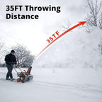 21-Inch 212cc Gas Snow Blower, Single-Stage Snow Thrower with Recoil Start, 180° Adjustable Chute, 21" Clearing Width, 8-in Wheels, Lightweight Snow Removal for Driveway & Sidewalks