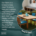RSH DECOR Deep Seating Cushion with Pillow Back | 24” x 23” Seat | Water and Fade-Resistant Spun Fabric | Outdoor Chair Cushion Set for Patio Furniture | Balmoral Opal