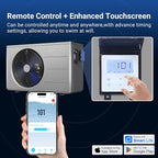 40000 BTU Swimming Pool Heat Pump, 12,000 Gallon Electric Pool Heater Above and Inground Pool,WiFi App Control, Heating or Cooling Pool Heater 220V/60Hz