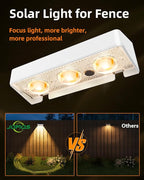 Solar Fence Lights Outdoor, 8 Pack, 9 Fixed Colors ＆ Color Changing LED Light Solar Powered Waterproof IP65 Dusk-to-Dawn Vinyl Fence Lights for Patio, Railing, Pool, Porch, Backyard, Wall