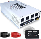 Yinleader 5000W Power Inverter 12V DC to 120V AC, 10000W Peak, with Remote Control, 4 AC Outlets, LCD Display, USB Port, for Truck/RV/Home/Off-Grid Solar System