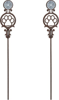 Touch of Class Pathways Reflective Driveway Marker Stake Set of Two for Outdoor Use | Paw Print Design | Personalized Tall Reflector Set of 2 | Weathered Bronze Durable Finish