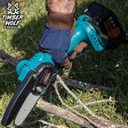 Timber Wolf Tools Mini Rechargeable Chainsaw with Carry Case | 4" Chain | ABS Body | Includes Two 1,500mAh Batteries & Charger | Lightweight and Portable | Tools and Accessories Included
