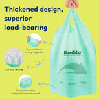 13 Gallon 80 Counts Small Green Trash Bags with Handle, Ocean Fishing Nets Upcycling, Sage & Sea Salt Scented, Plastic Garbage Bags, Waste Bag for Kitchen, Bathroom, Office and Pets