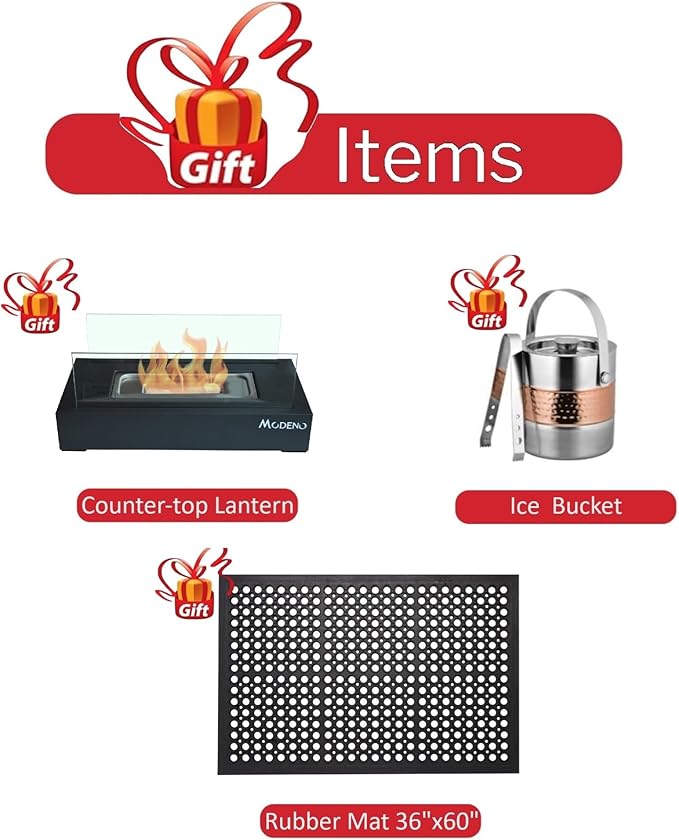 Elementi | Bundle Granville Gas Fire Pit Cast Concrete 60" Rectangular Fire Table, Outdoor Fire Pit Electronic Ignition | Canvas Cover, Lava Rock Included | Light Gray (Natural Gas)